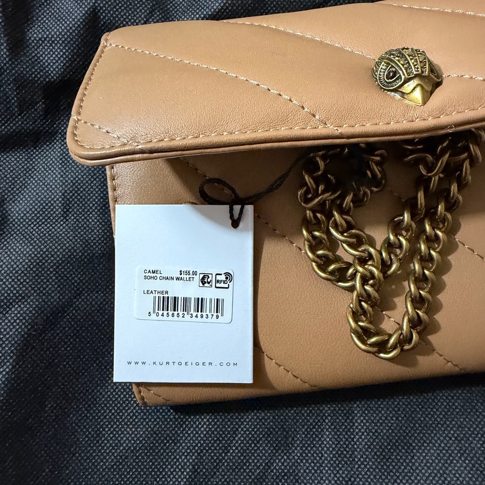 Kurt Geiger Camel Quilted Wallet - Picture 3 of 3